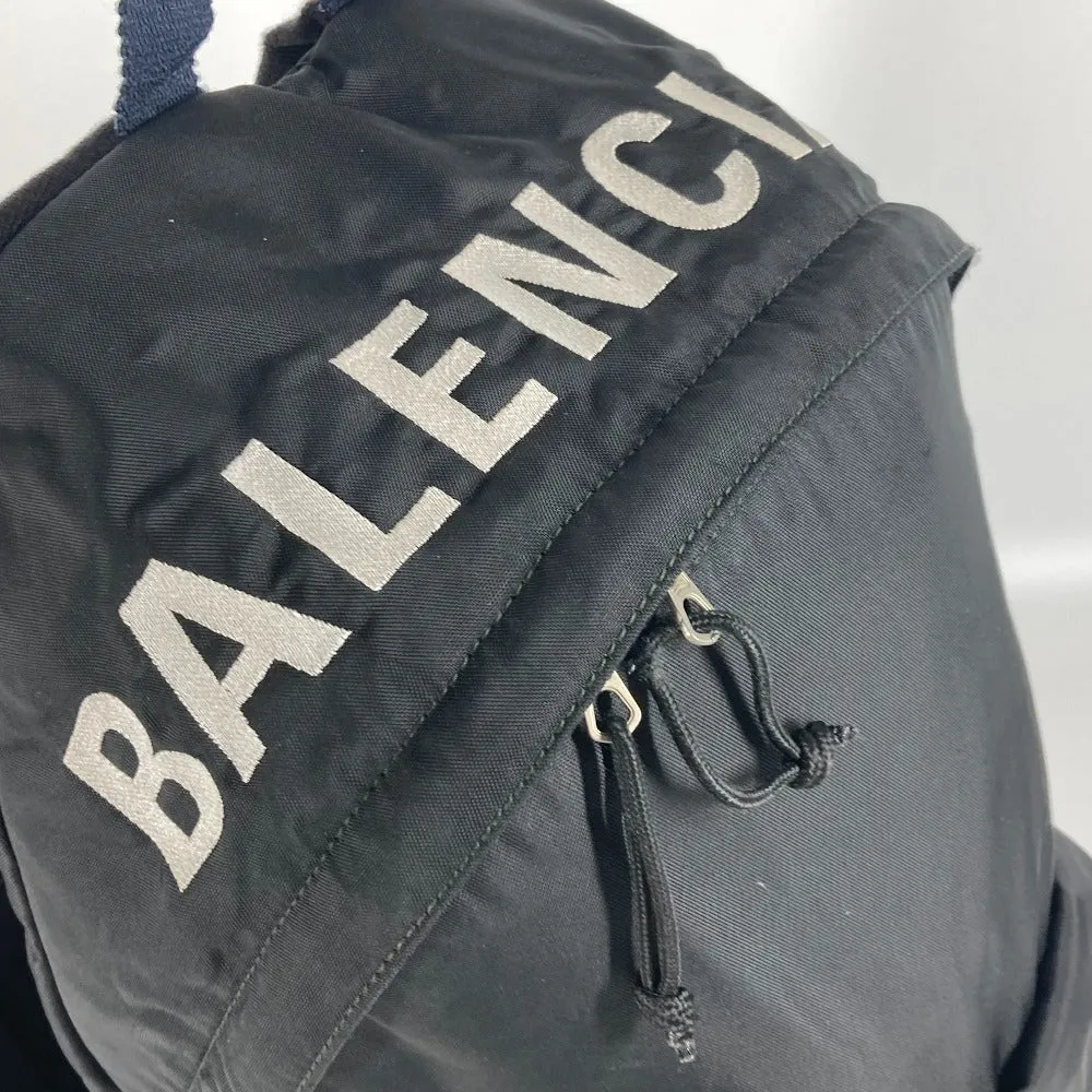 BALENCIAGA Backpack 507460 Nylon black By color Wheel logo mens