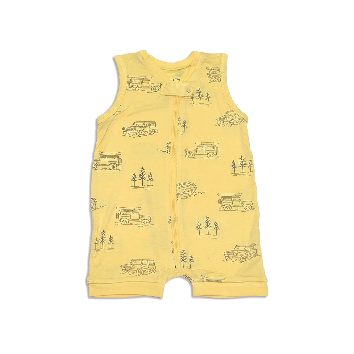 Bamboo Sleeveless Romper ( Off Road Print)