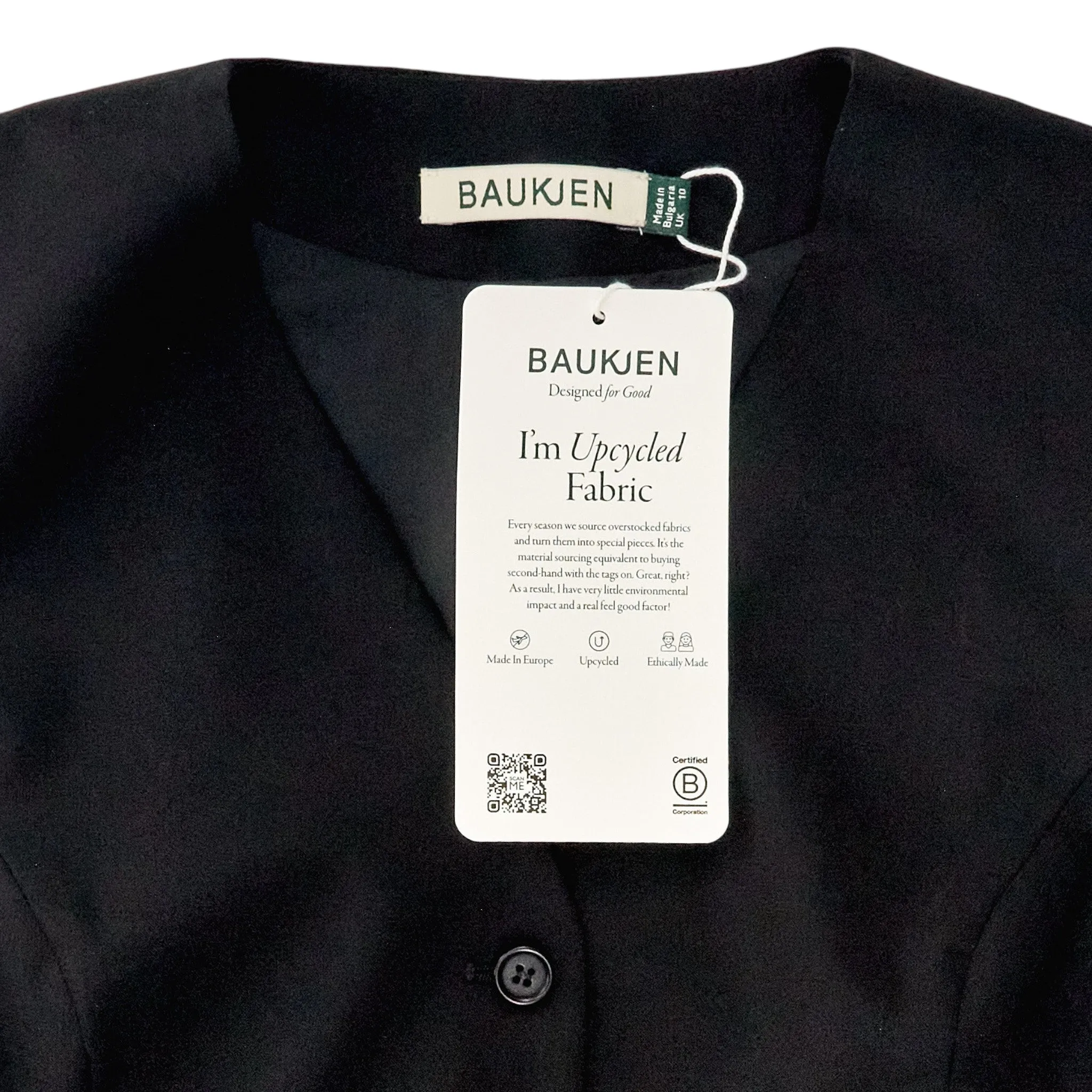 Baukjen Black Melanie Recycled Waistcoat