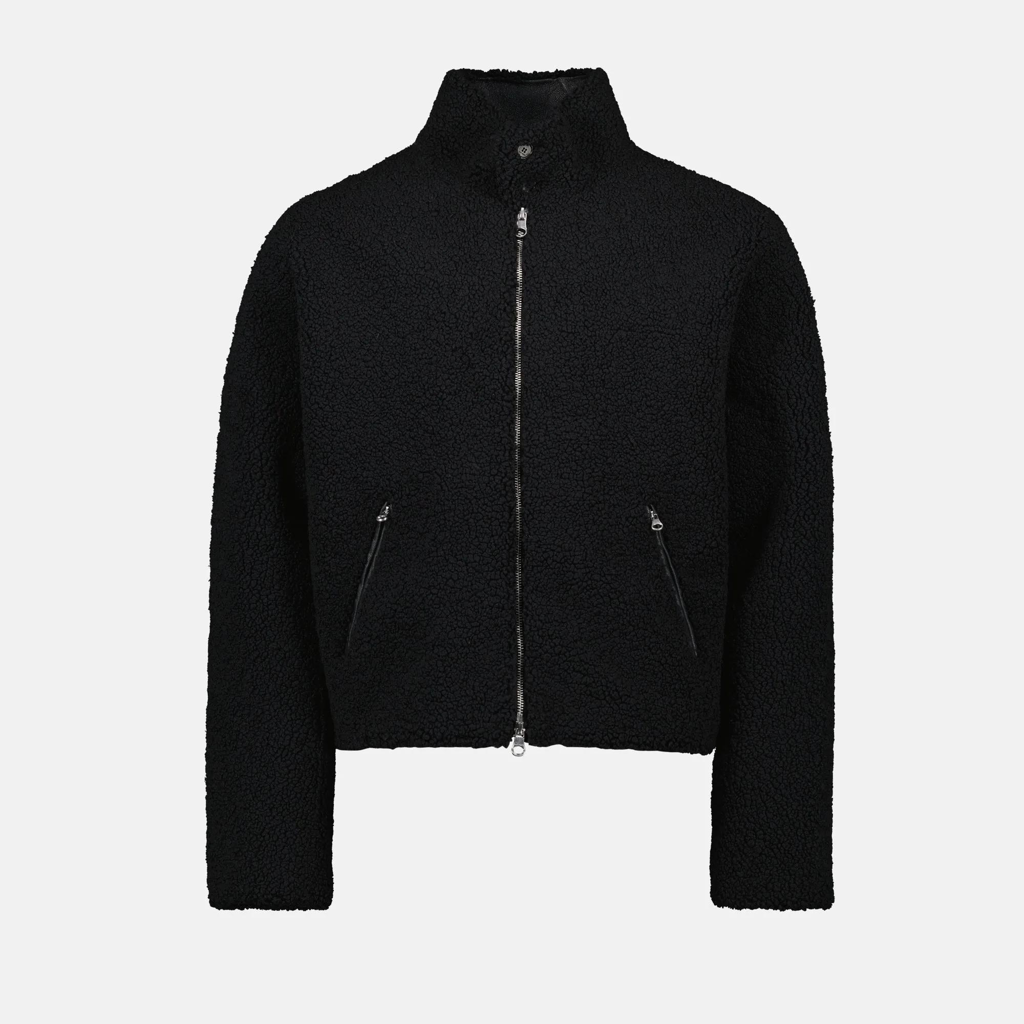 Black Fleece Bomber Jacket