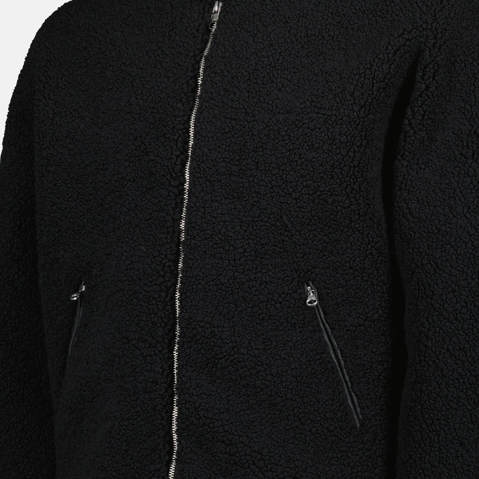 Black Fleece Bomber Jacket