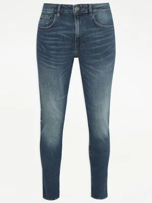 Blue Tint Slim Fit Jeans with Stretch | Men | George at ASDA