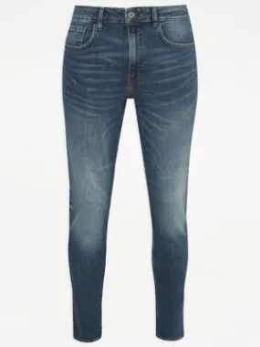 Blue Tint Slim Fit Jeans with Stretch | Men | George at ASDA