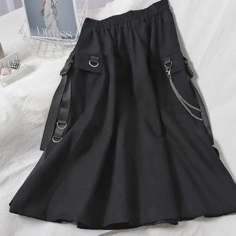 Cargo Skirt High Waisted