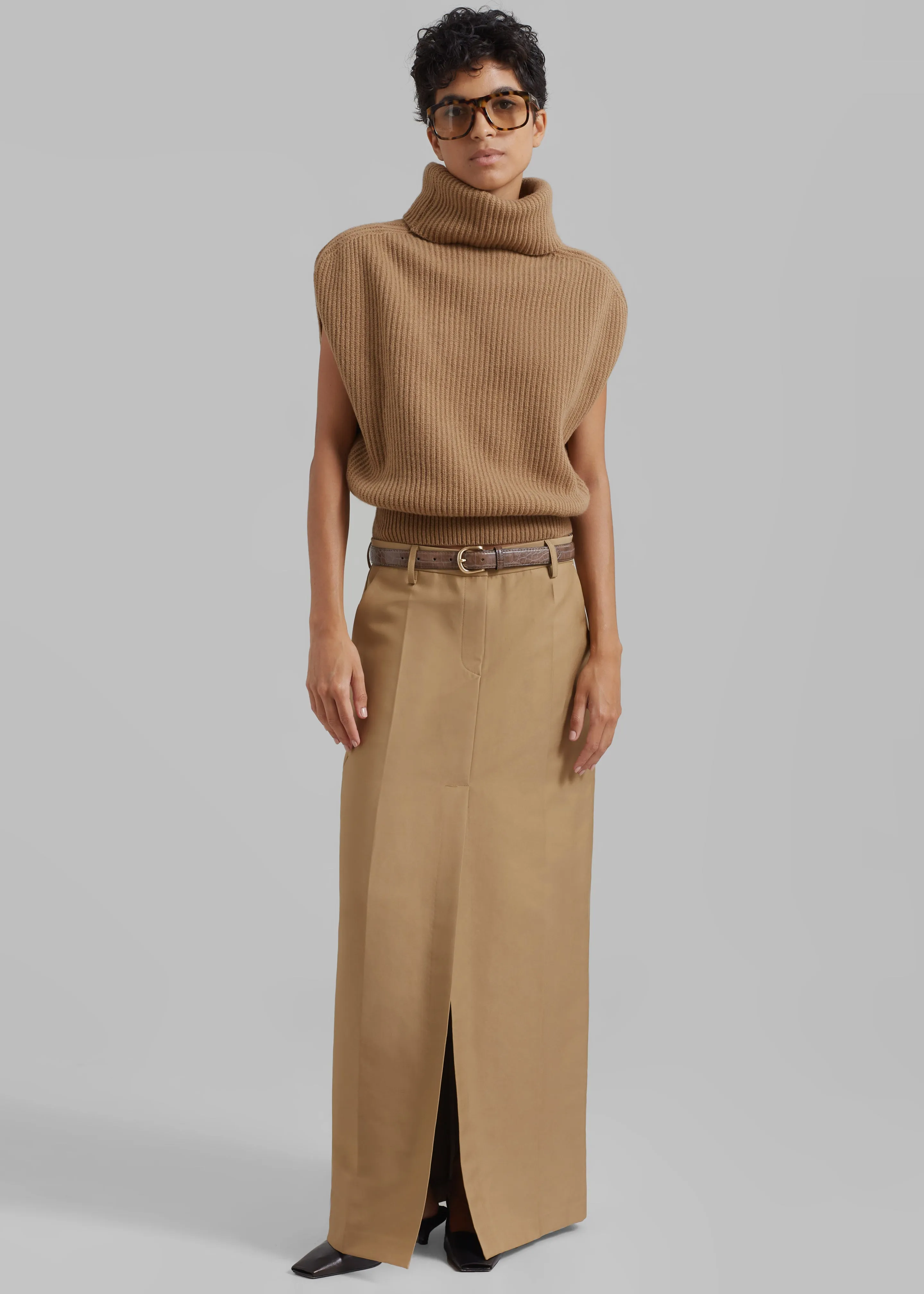 Carley Long Skirt - Camel