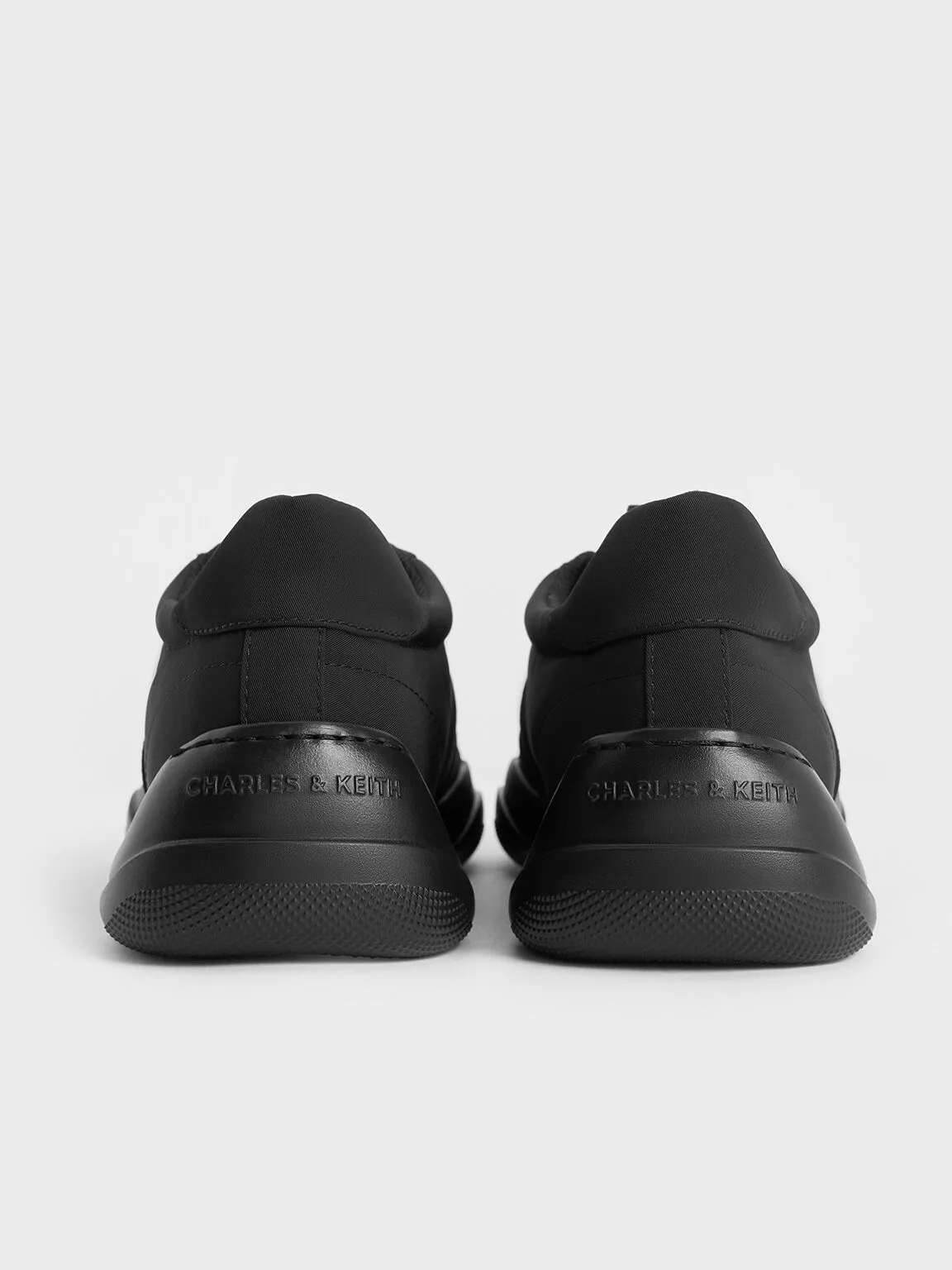 Casey Nylon Chunky Sneakers - Black Textured