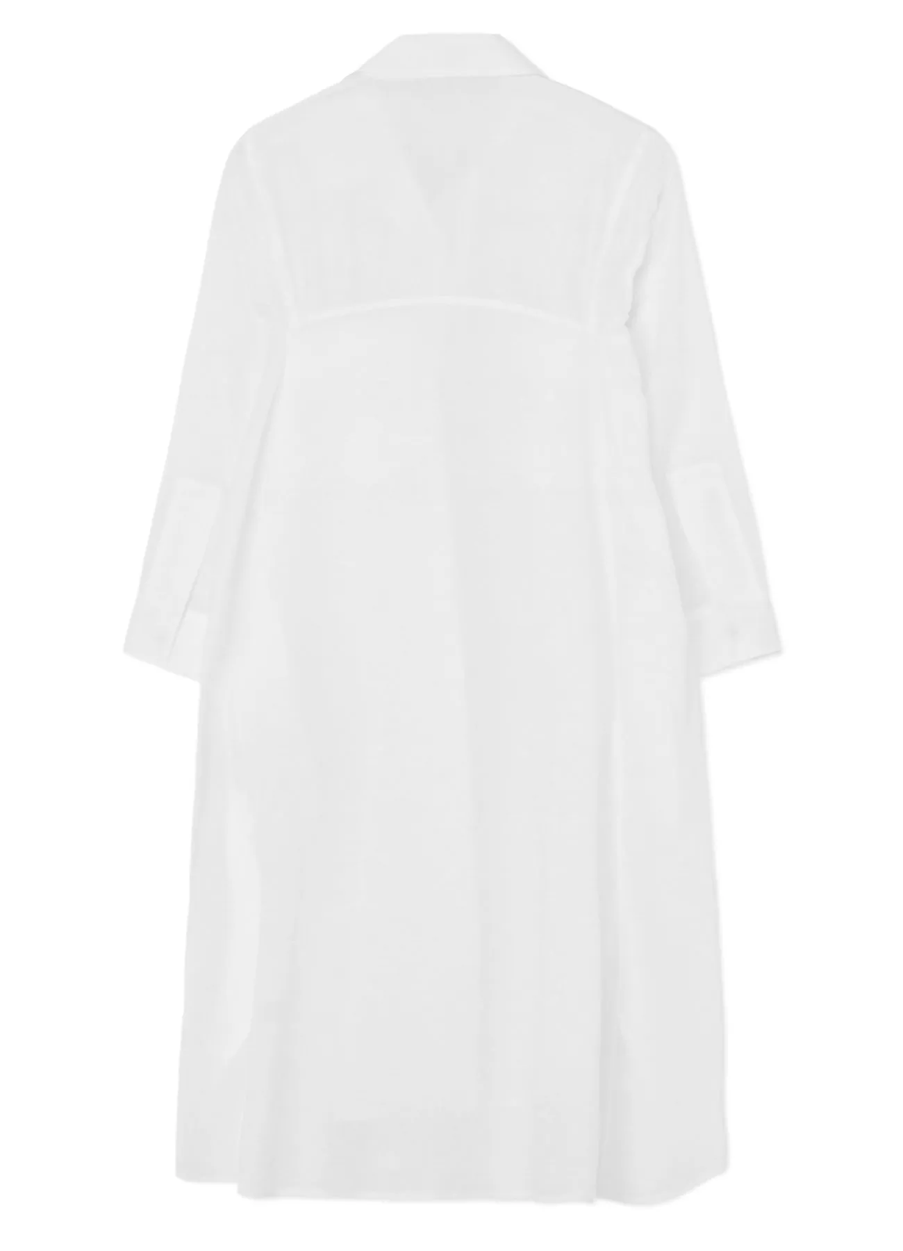 CELLULOSE LAWN WORKWEAR-STYLE LONG SHIRT DRESS