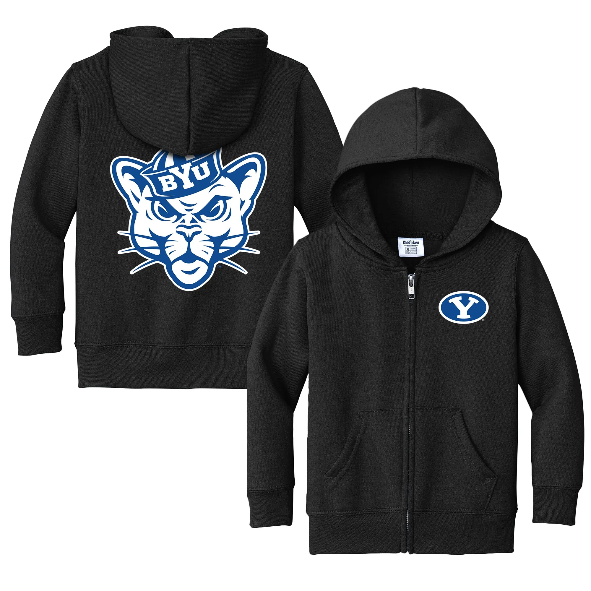 Chad & Jake  BYU Cougars Toddler Black Logo Full-Zip Hoodie Jacket