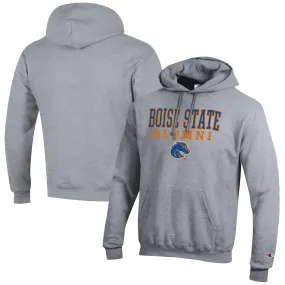 Champion  Boise State Broncos Gray Alumni Logo Stack Pullover Hoodie