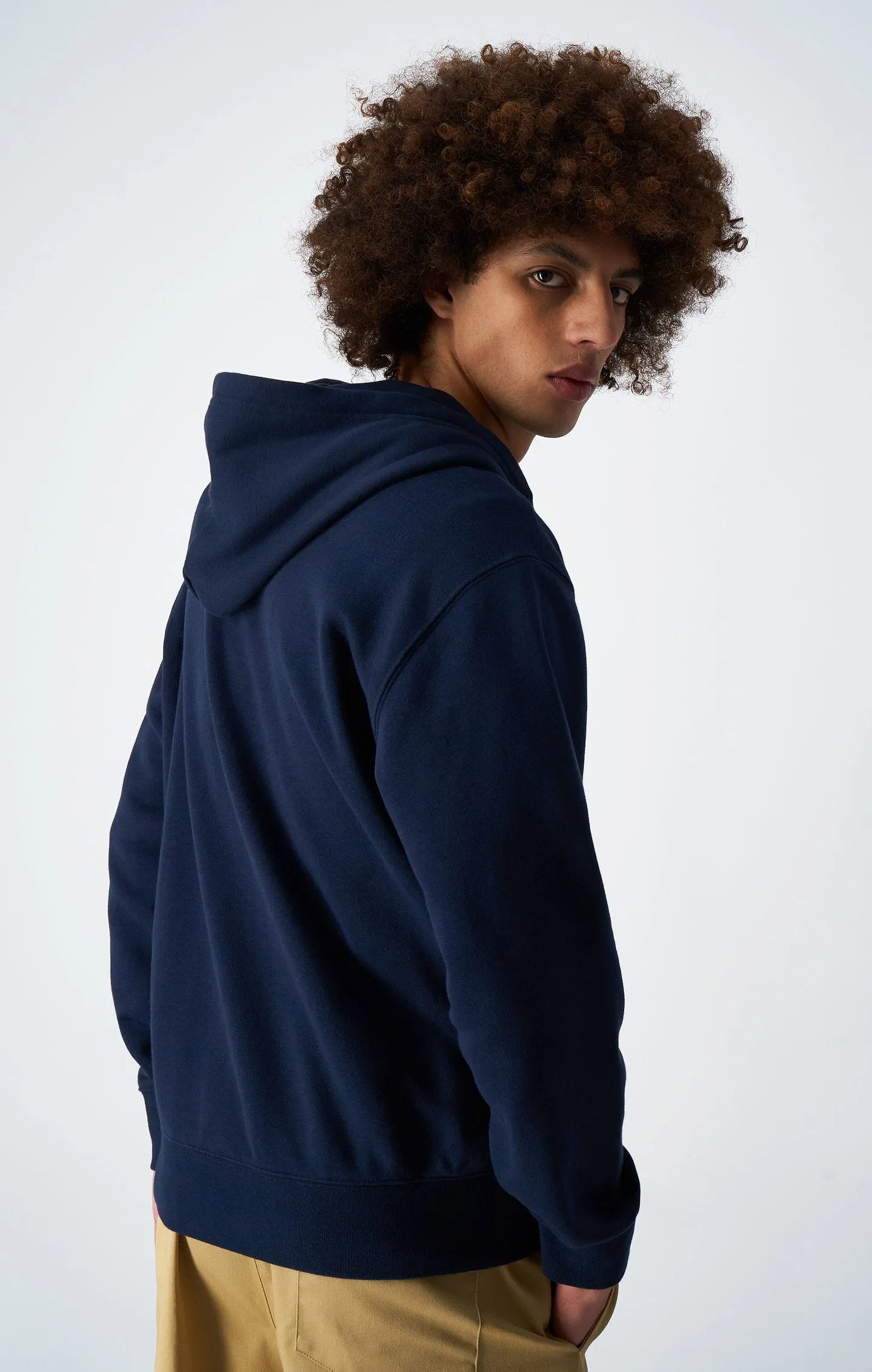 Champion Icons Dark Blue Full-Zip C Logo Fleece Hoodie