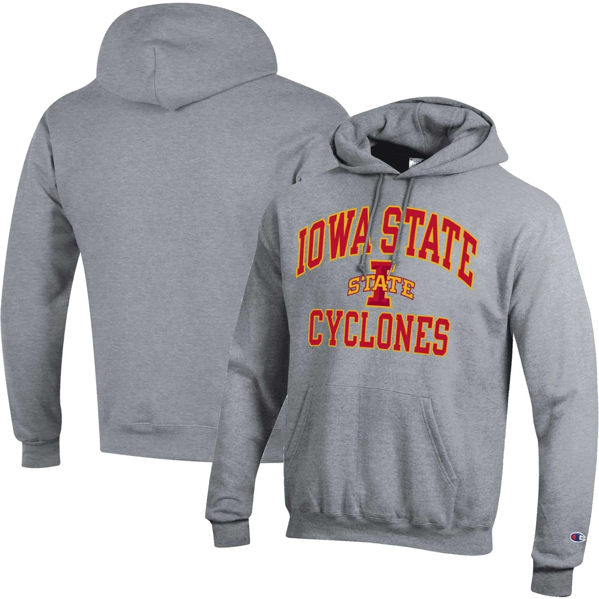 Champion Iowa State Cyclones Heather Gray High Motor Pullover Hoodie