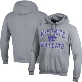 Champion Kansas State Wildcats Heather Gray High Motor Pullover Hoodie