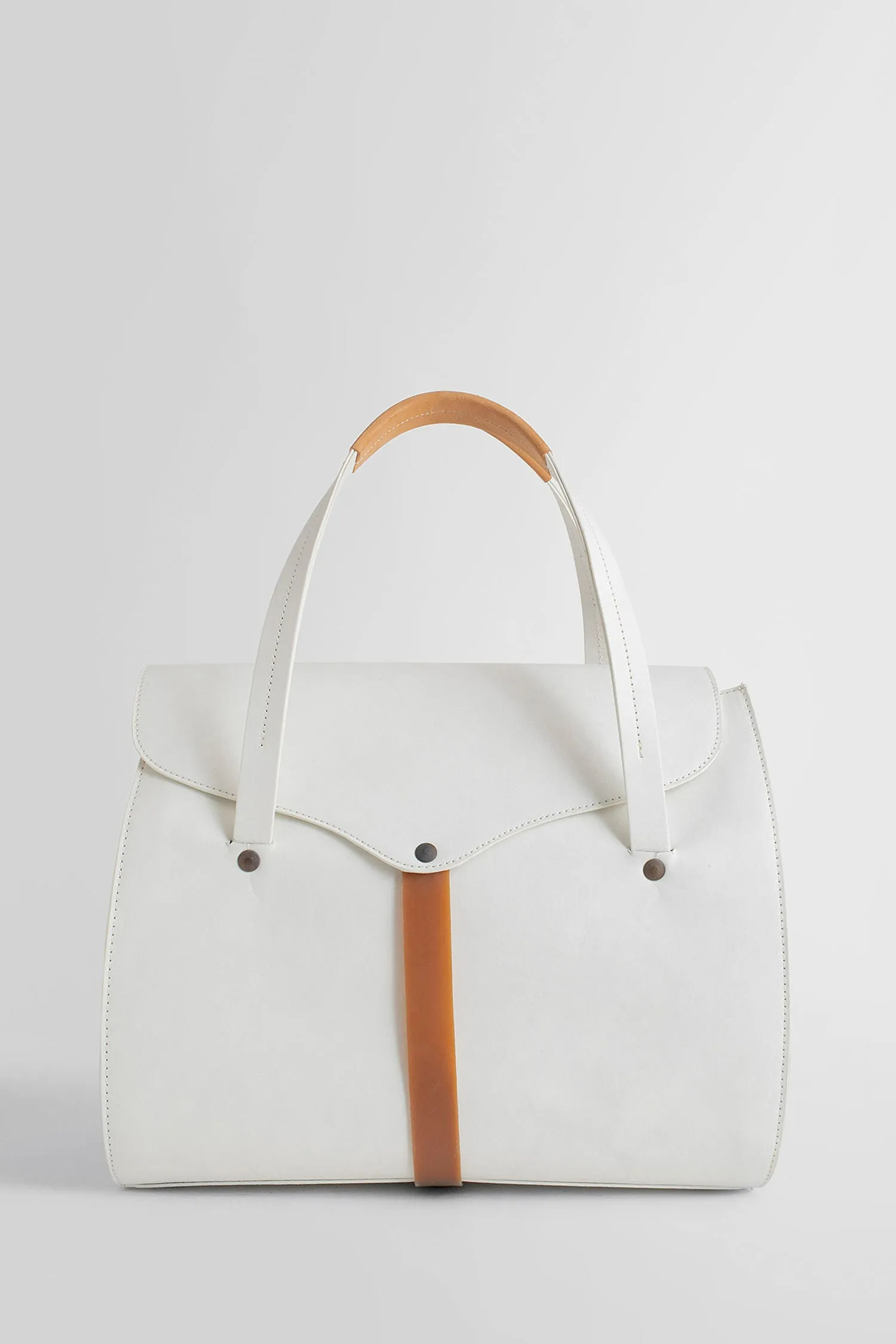 cherevichkiotvichki white leather top handle bag