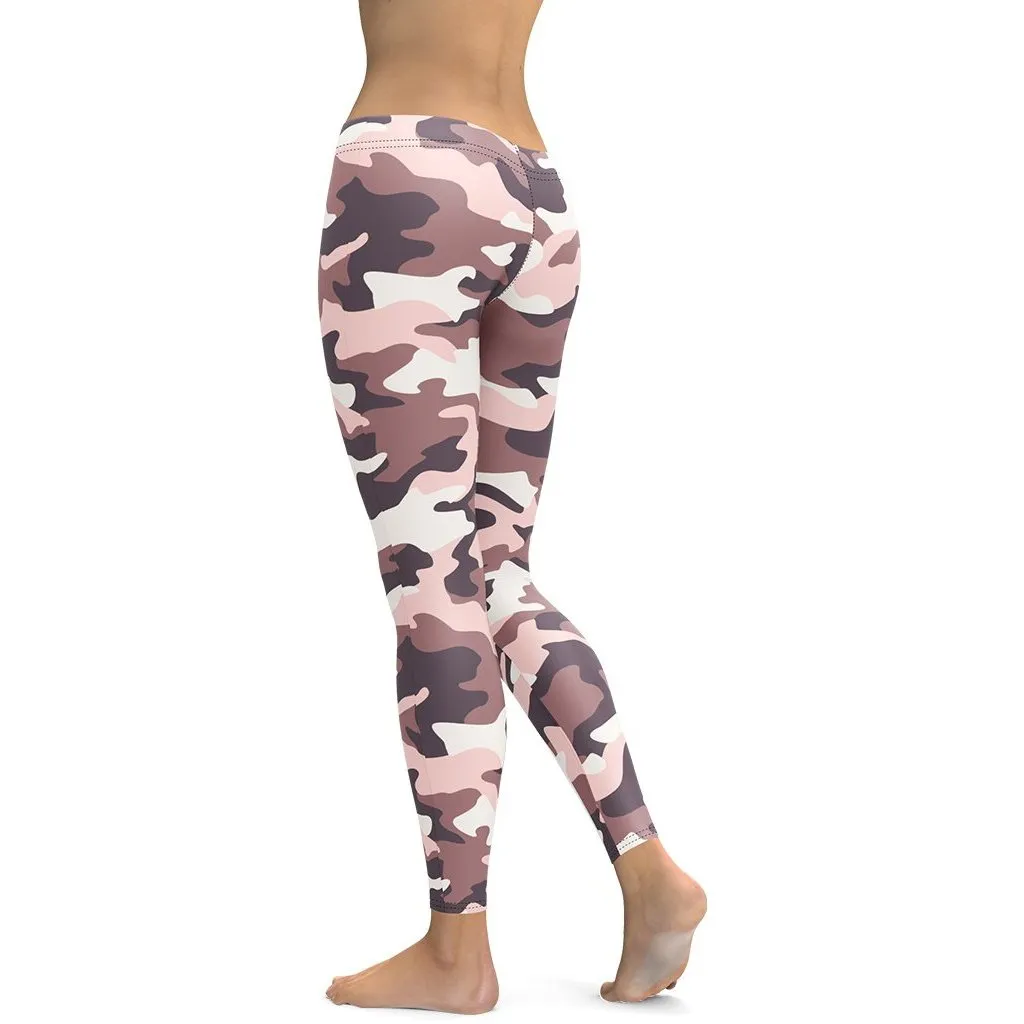 Chocolate Brown Camo Leggings