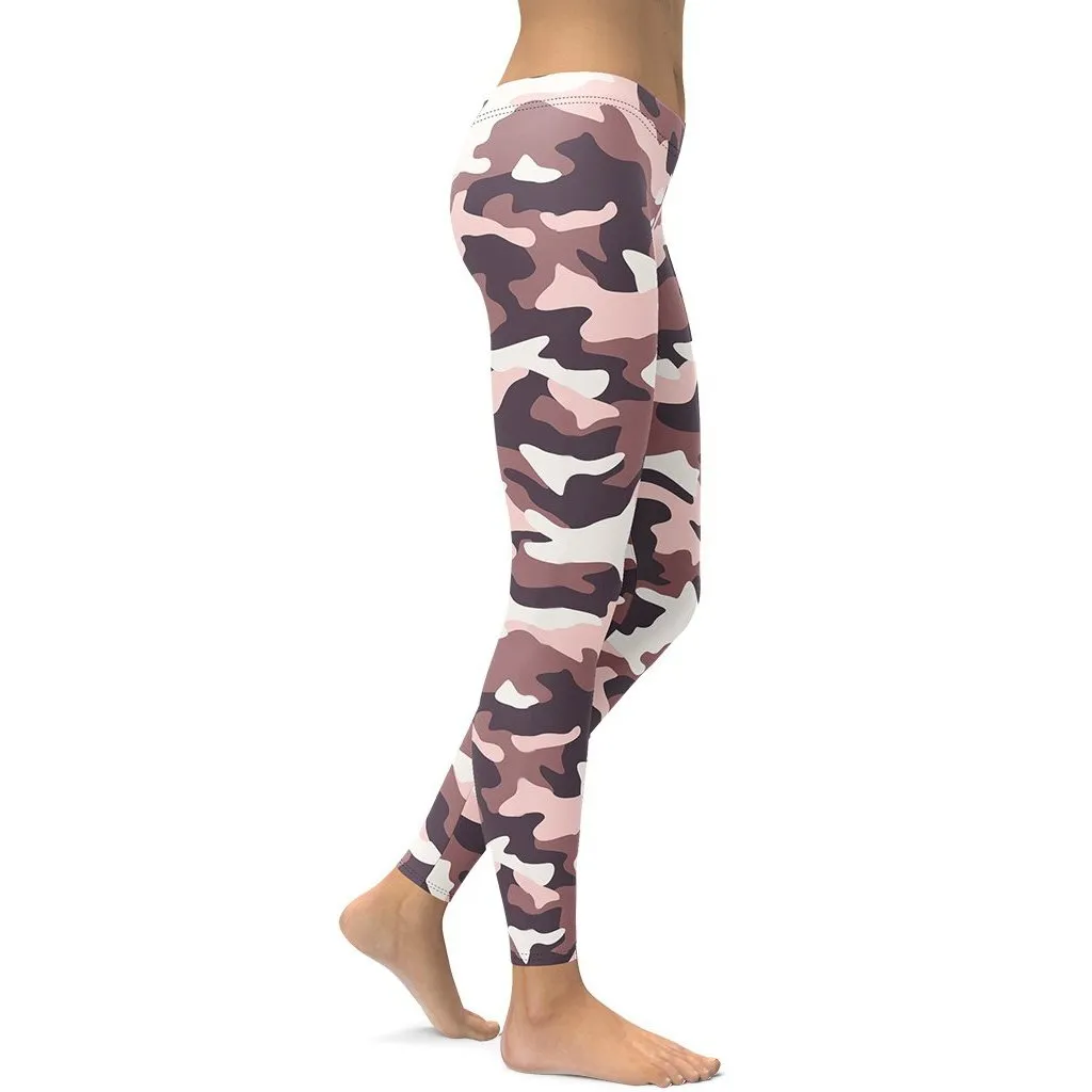 Chocolate Brown Camo Leggings