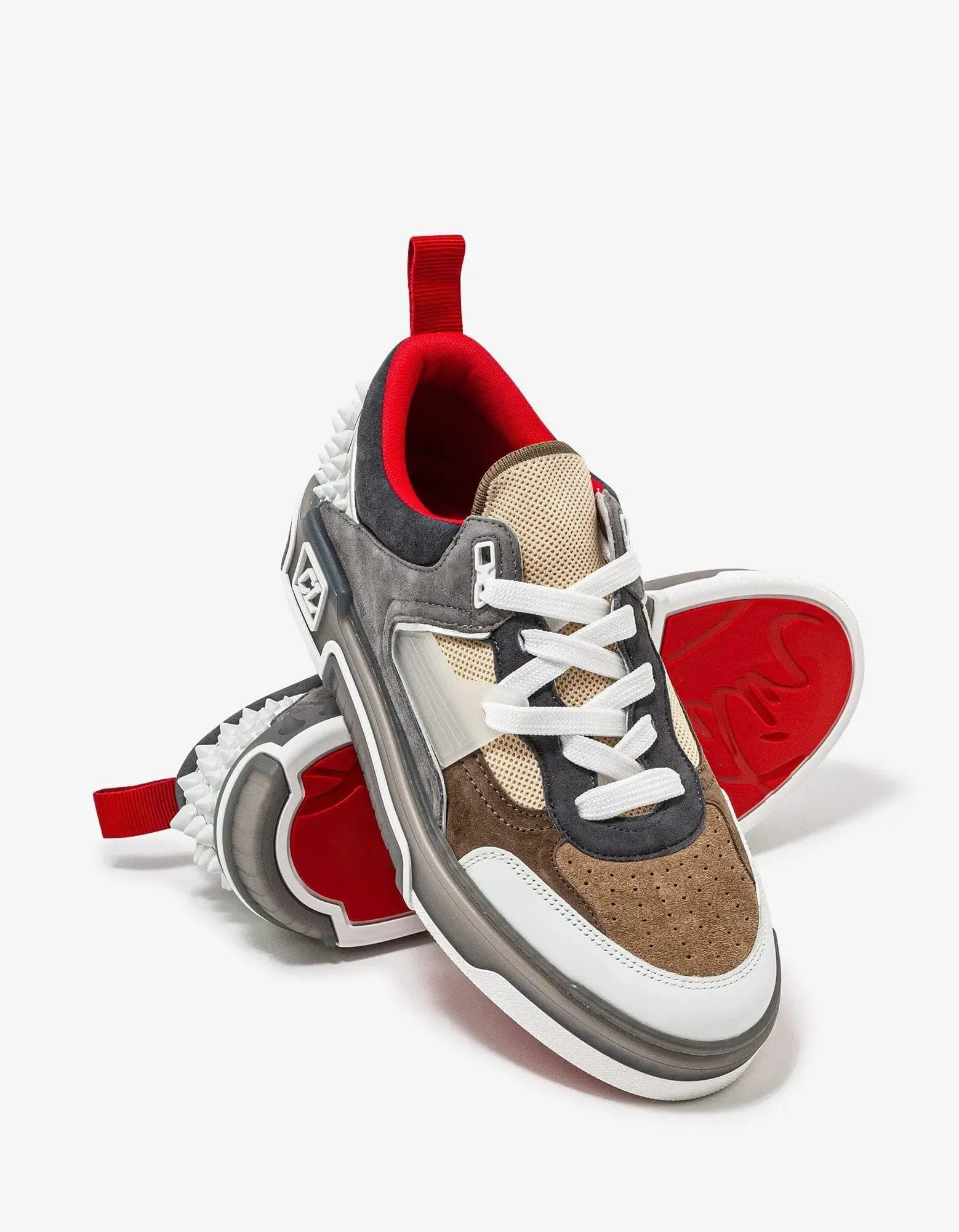 Christian Louboutin Astroloubi Grey & Brown Trainers