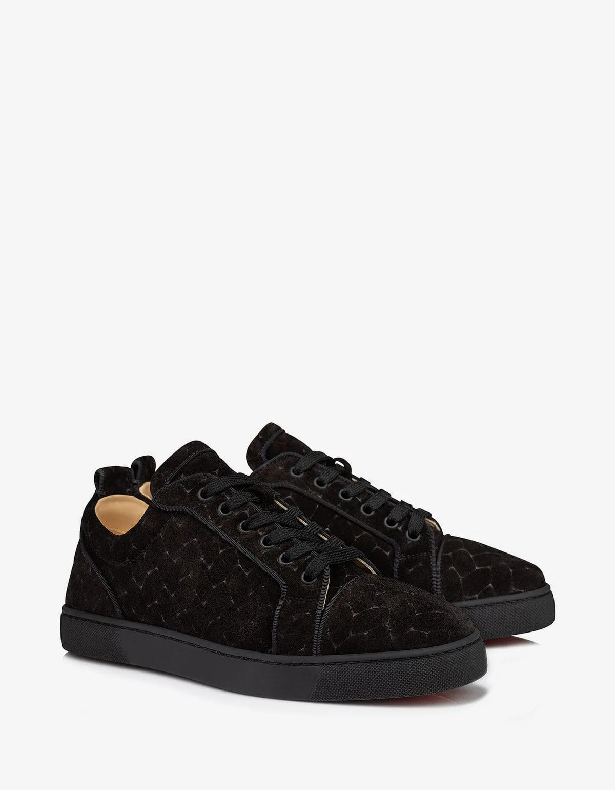 Christian Louboutin Louis Junior Black Braided Trainers