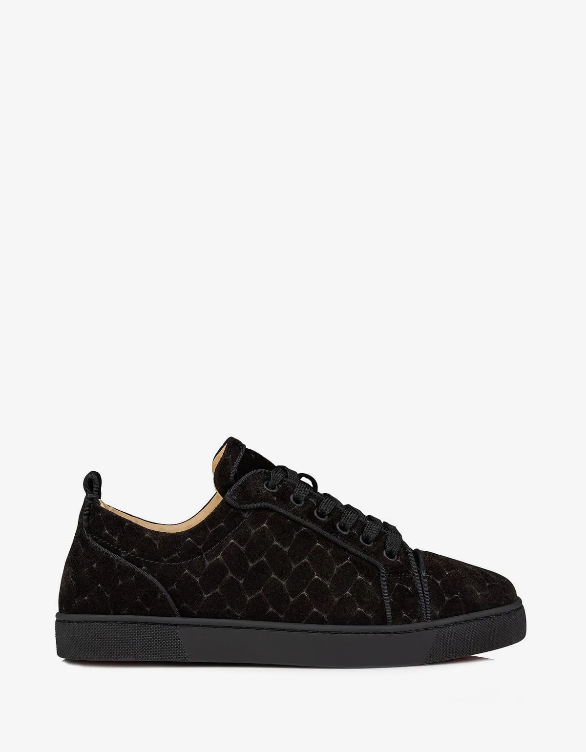 Christian Louboutin Louis Junior Black Braided Trainers