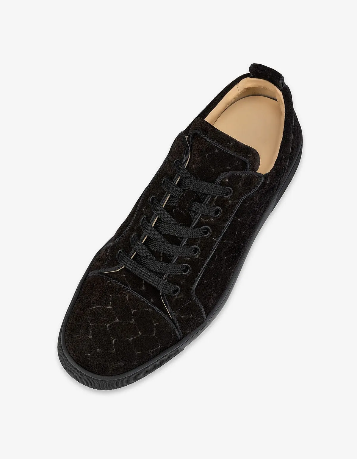 Christian Louboutin Louis Junior Black Braided Trainers