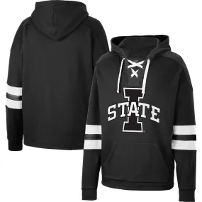 Colosseum Iowa State Cyclones Black Lace-Up 4.0 Pullover Hoodie