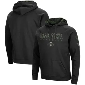 Colosseum Iowa State Cyclones Black OHT Military Appreciation Raglan Pullover Hoodie