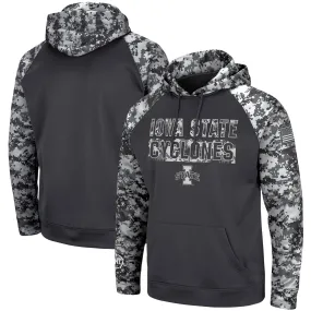 Colosseum Iowa State Cyclones Charcoal OHT Military Appreciation Digital Camo Pullover Hoodie