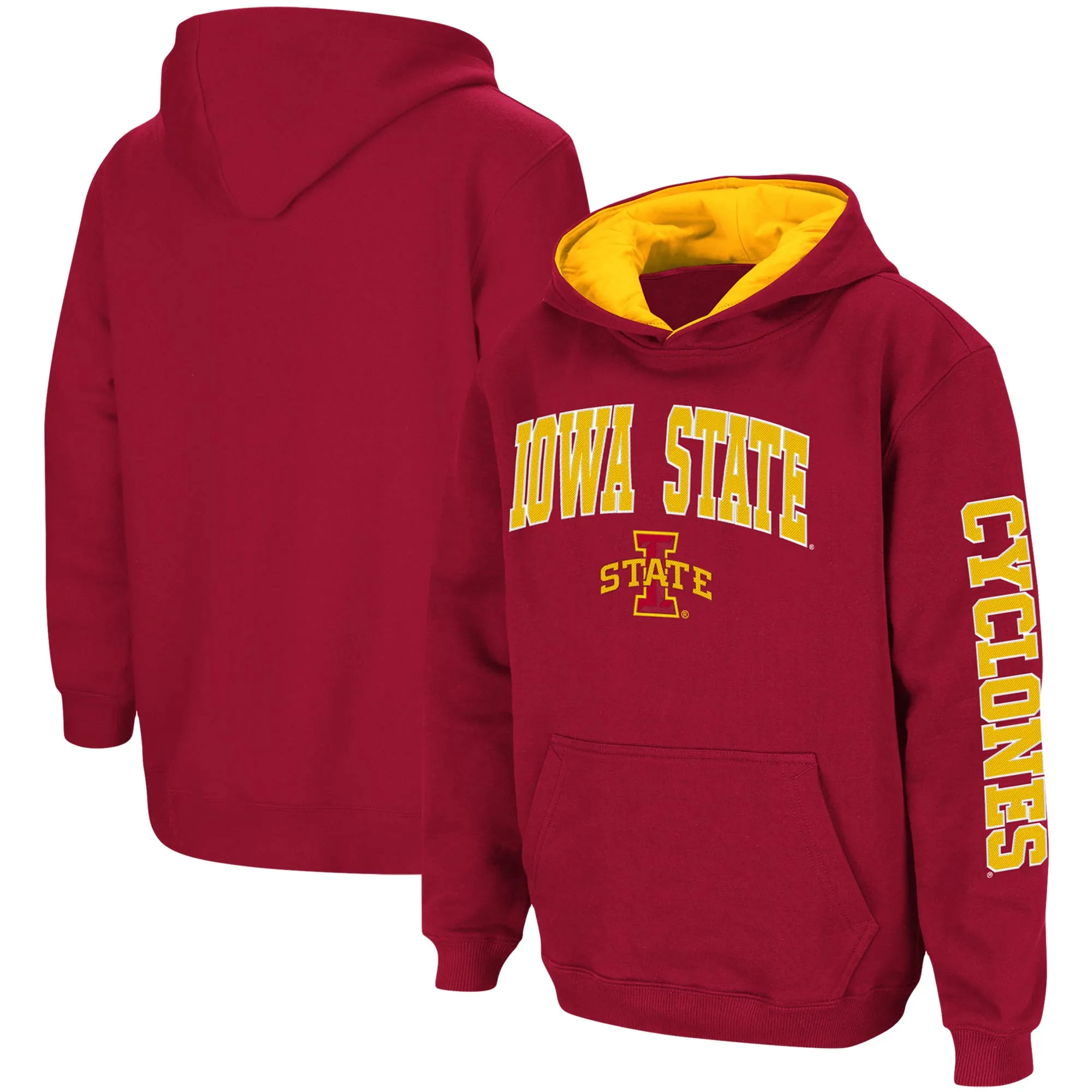 Colosseum Iowa State Cyclones Youth Cardinal 2-Hit Team Pullover Hoodie