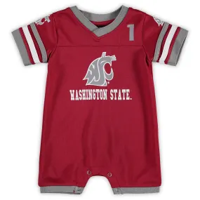 Colosseum Washington State Cougars Newborn & Infant Crimson Bumpo Football Logo Romper