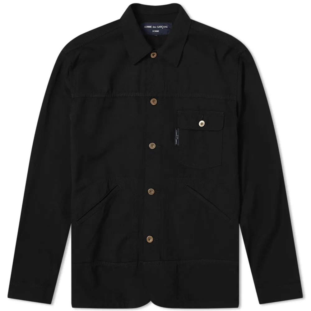 Comme Des Garcons Homme Patch Logo Workwear JacketBlack