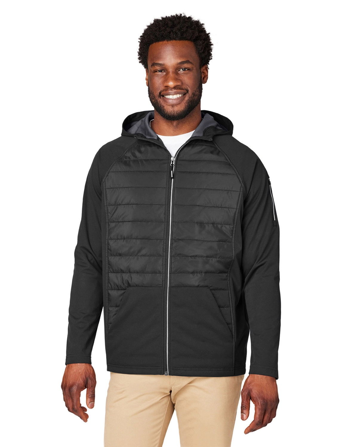 Core 365 CE808 Unisex Techno Lite Hybrid Hooded Jacket SKU: CE808