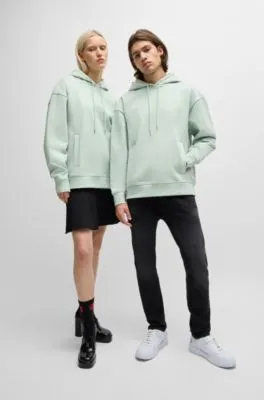 Cotton-terry all-gender hoodie in a relaxed fit