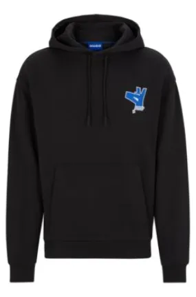 Cotton-terry hoodie with new-season logo artwork