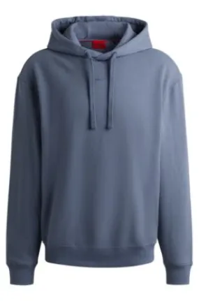 Cotton-terry relaxed-fit hoodie with logo print