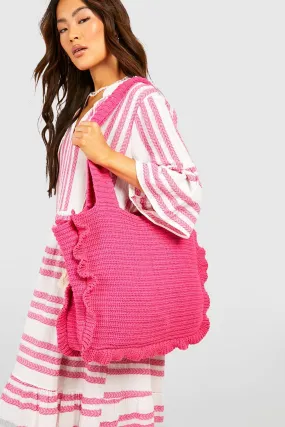 Crochet Frill Beach Bag