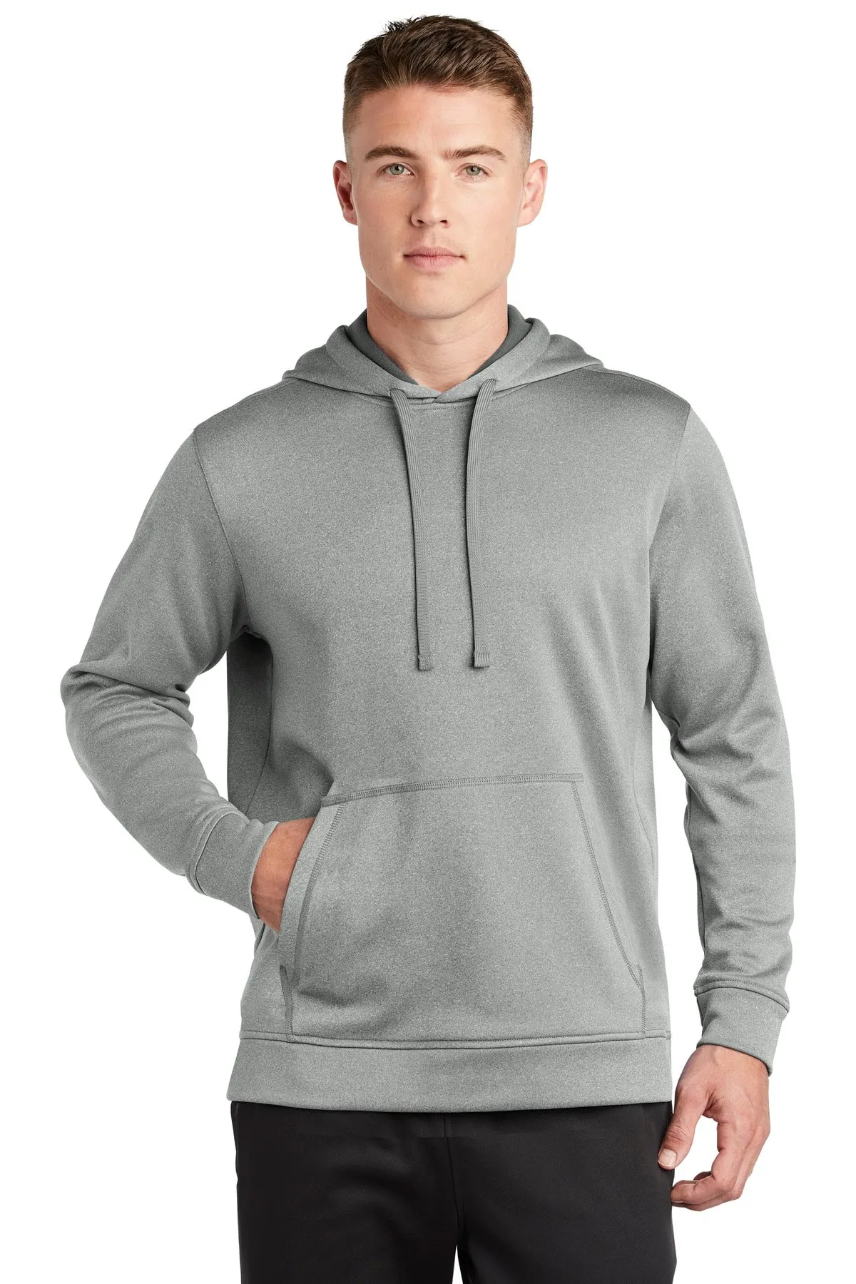 Custom Embroidered - Sport-Tek  PosiCharge  Sport-Wick  Heather Fleece Hooded Pullover. ST264