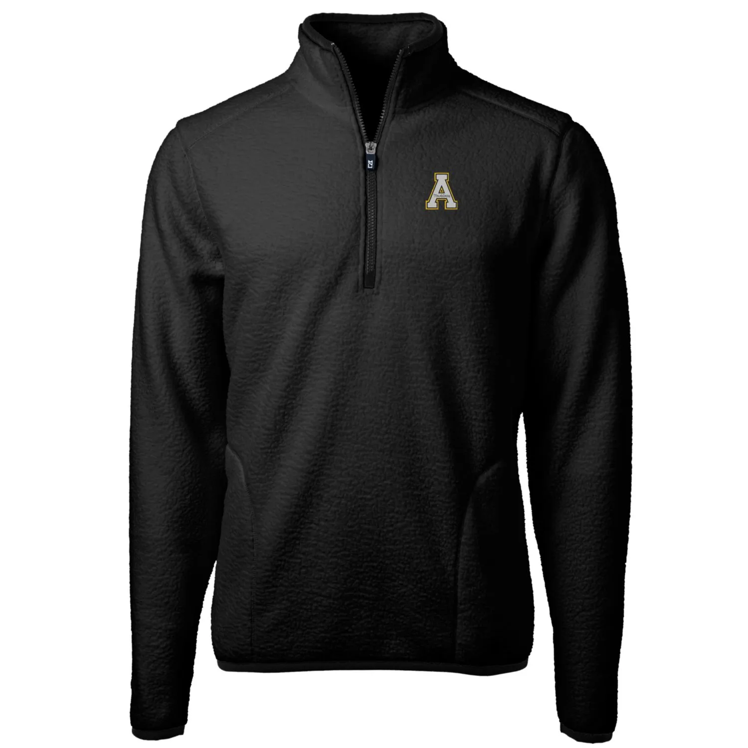 Cutter & Buck Appalachian State Mountaineers Black Team Logo Cascade Eco Sherpa Fleece Quarter-Zip Pullover Jacket