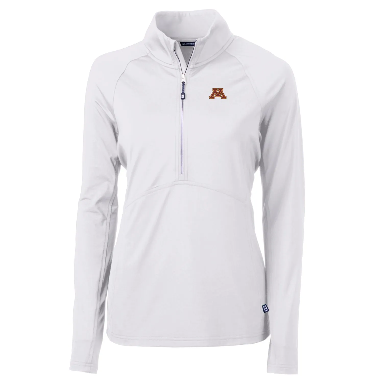 Cutter & Buck Minnesota Golden Gophers Women's White Adapt Eco Knit Half-Zip Pullover Jacket