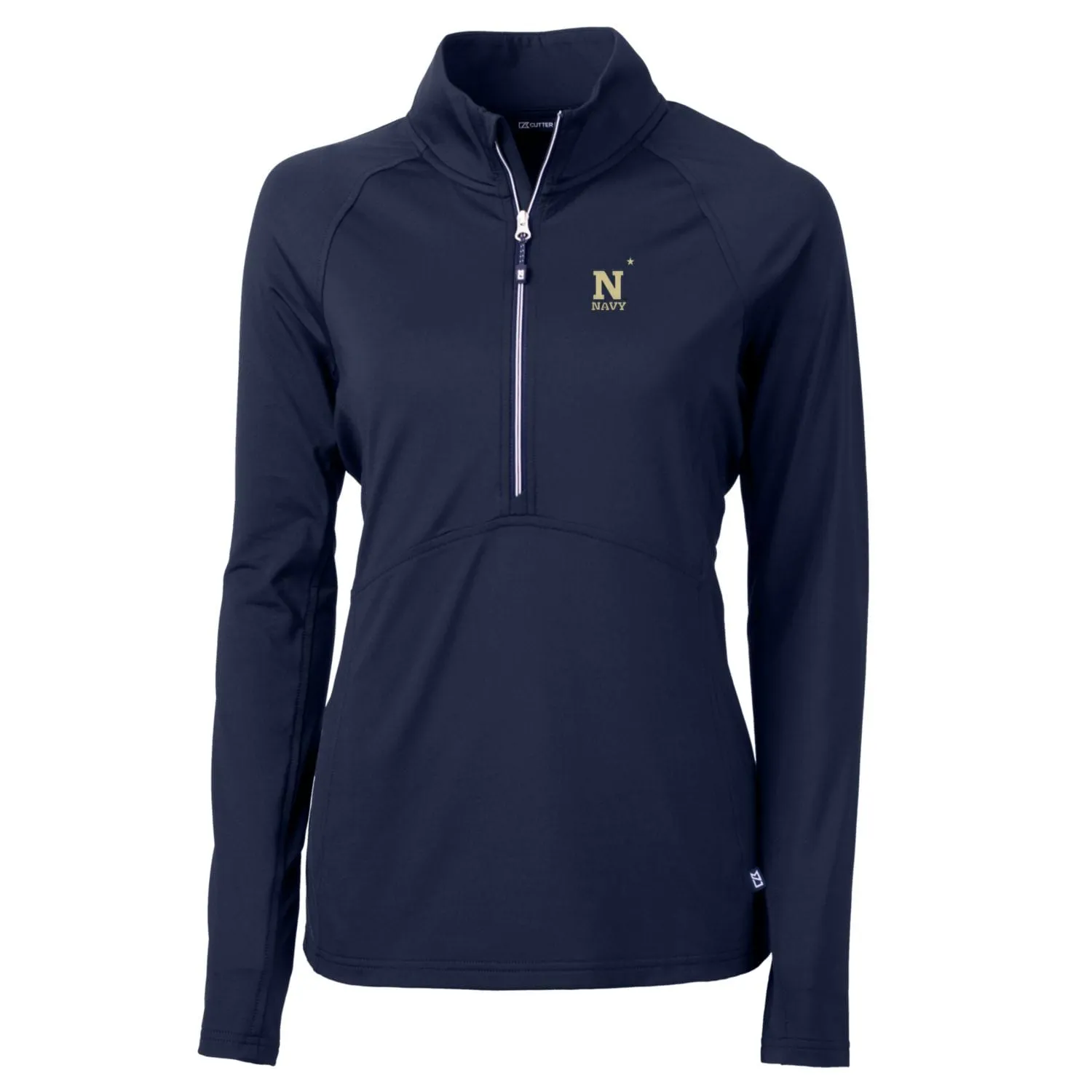 Cutter & Buck Navy Midshipmen Women's Navy Adapt Eco Knit Half-Zip Pullover Jacket