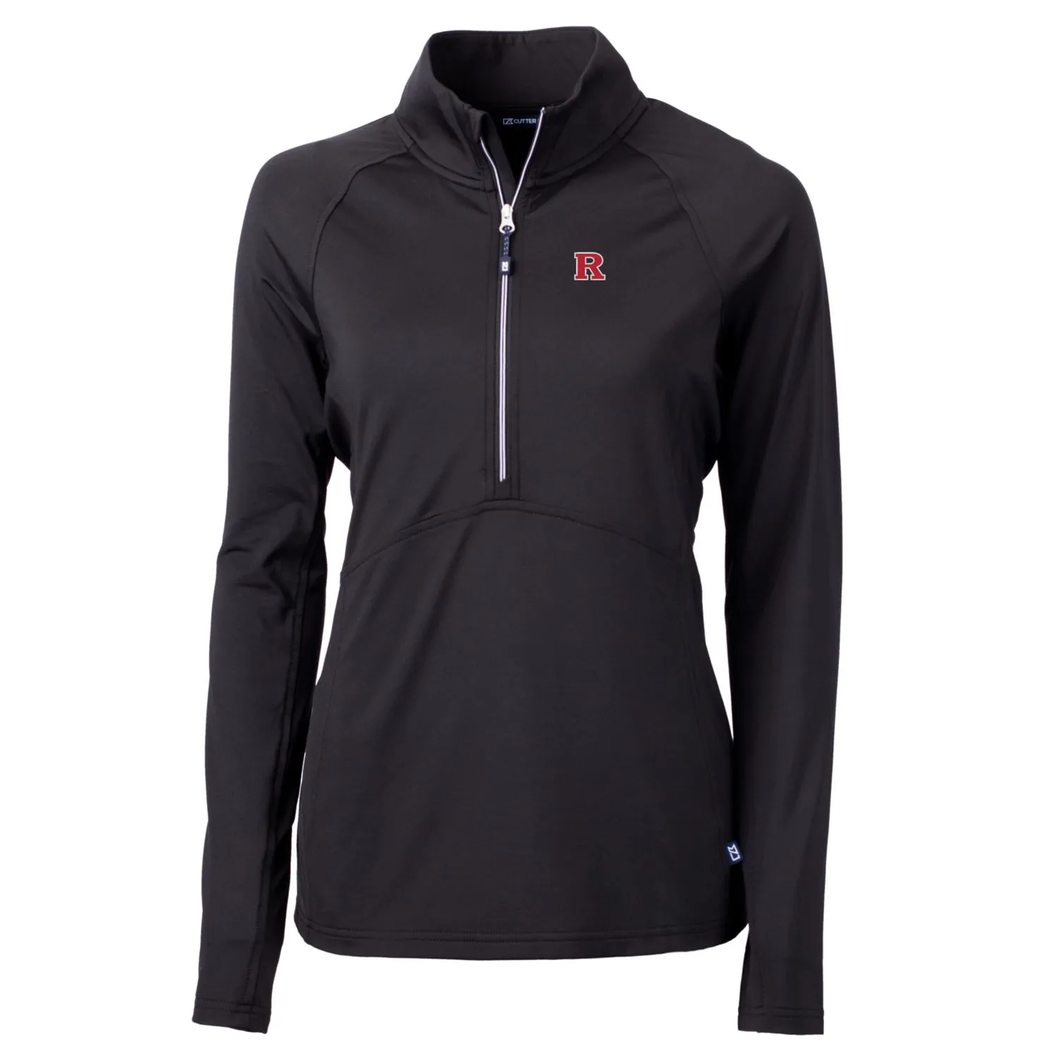 Cutter & Buck Rutgers Scarlet Knights Women's Black Adapt Eco Knit Half-Zip Pullover Jacket