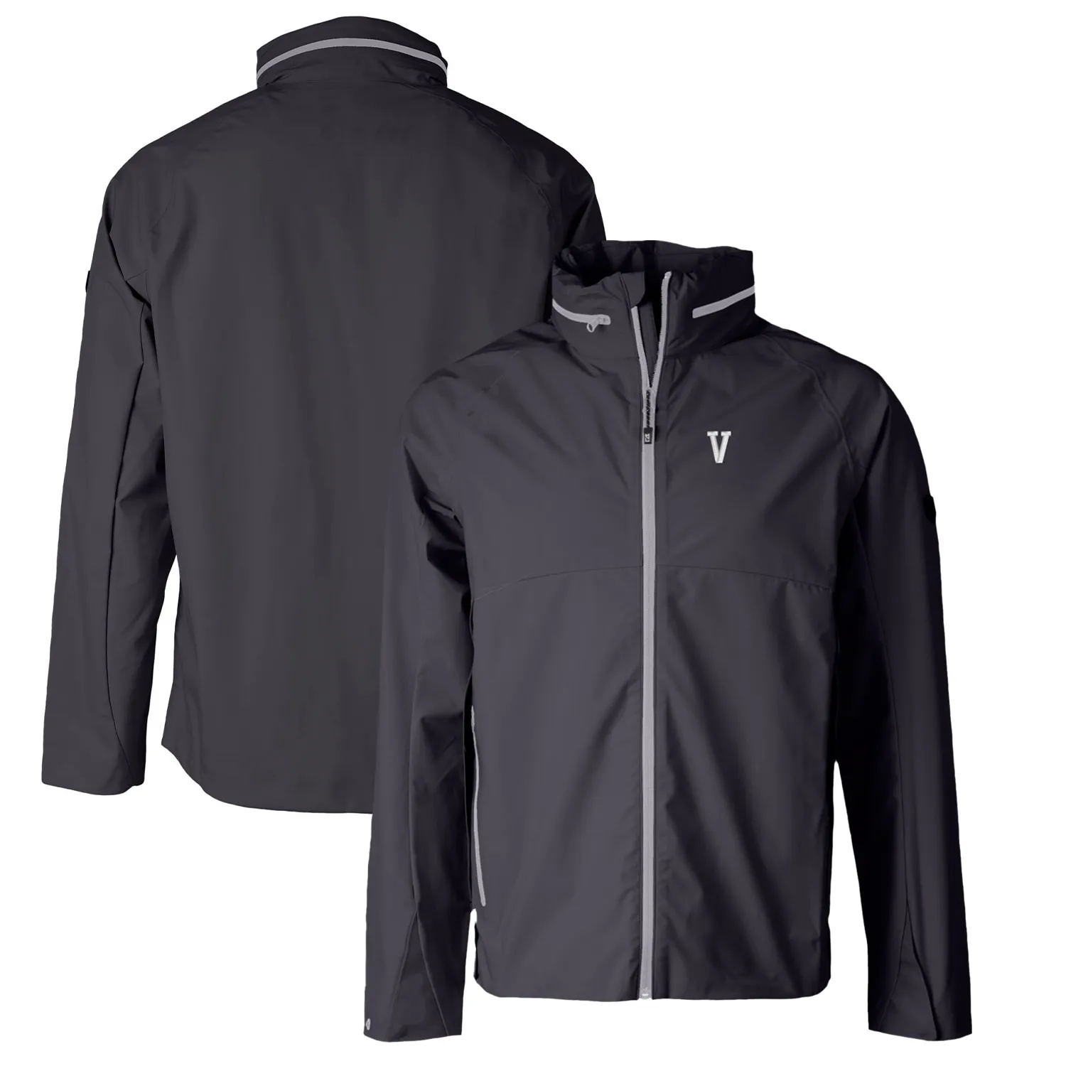 Cutter & Buck Villanova Wildcats Graphite Vapor Water Repellent Stretch Full-Zip Rain Jacket