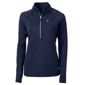 Cutter & Buck Villanova Wildcats Women's Navy Adapt Eco Knit Half-Zip Pullover Jacket