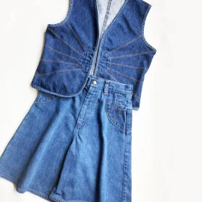 Denim Culotte and Waistcoat set size 12-14