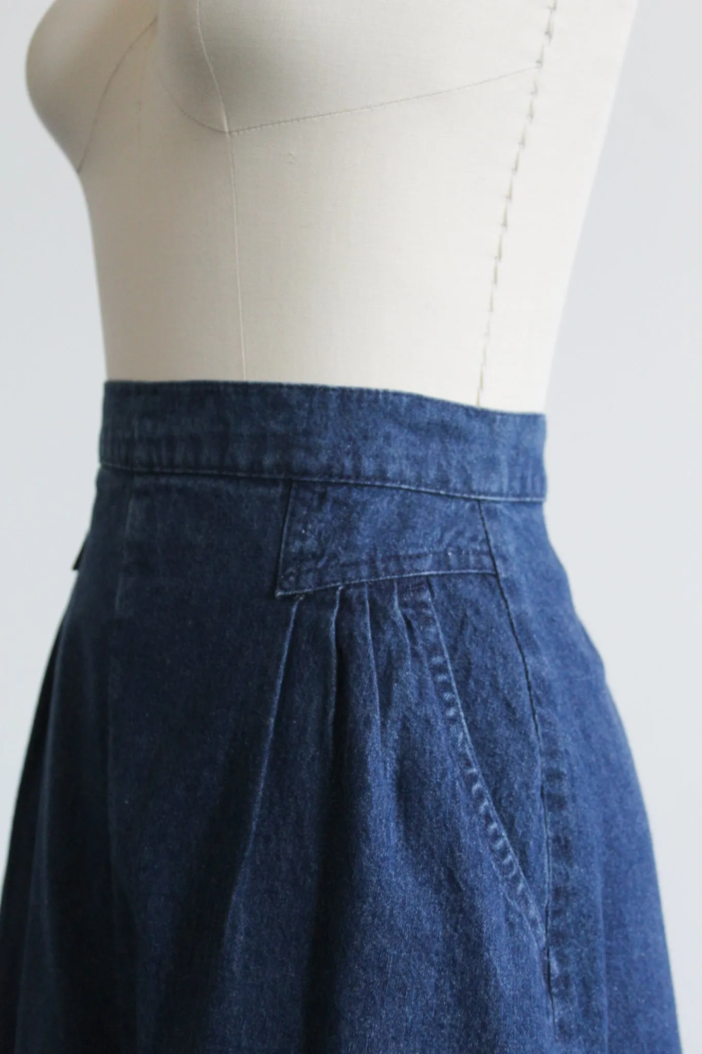 dewlight denim midi skirt