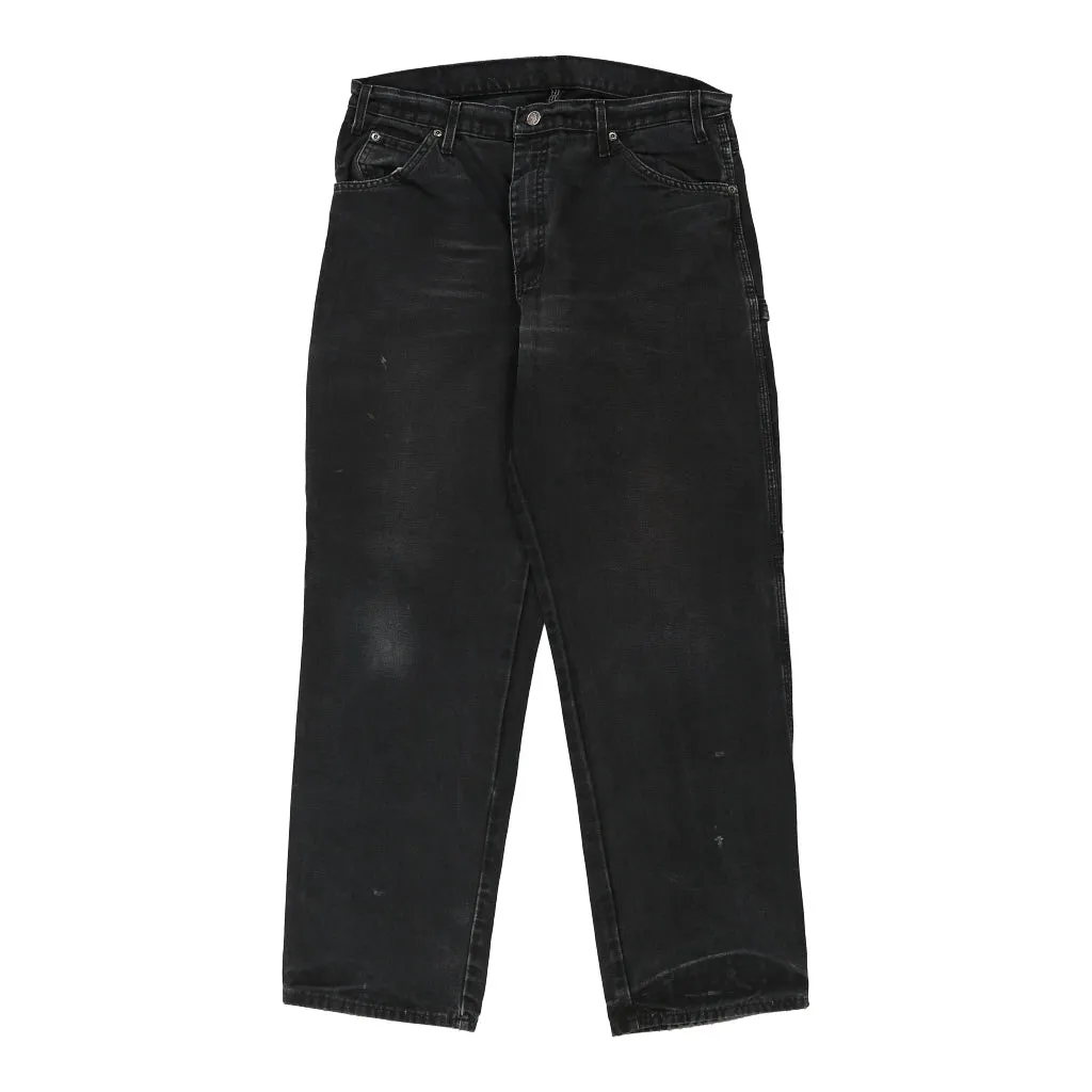 Dickies Carpenter Trousers - 32W 28L Black Cotton