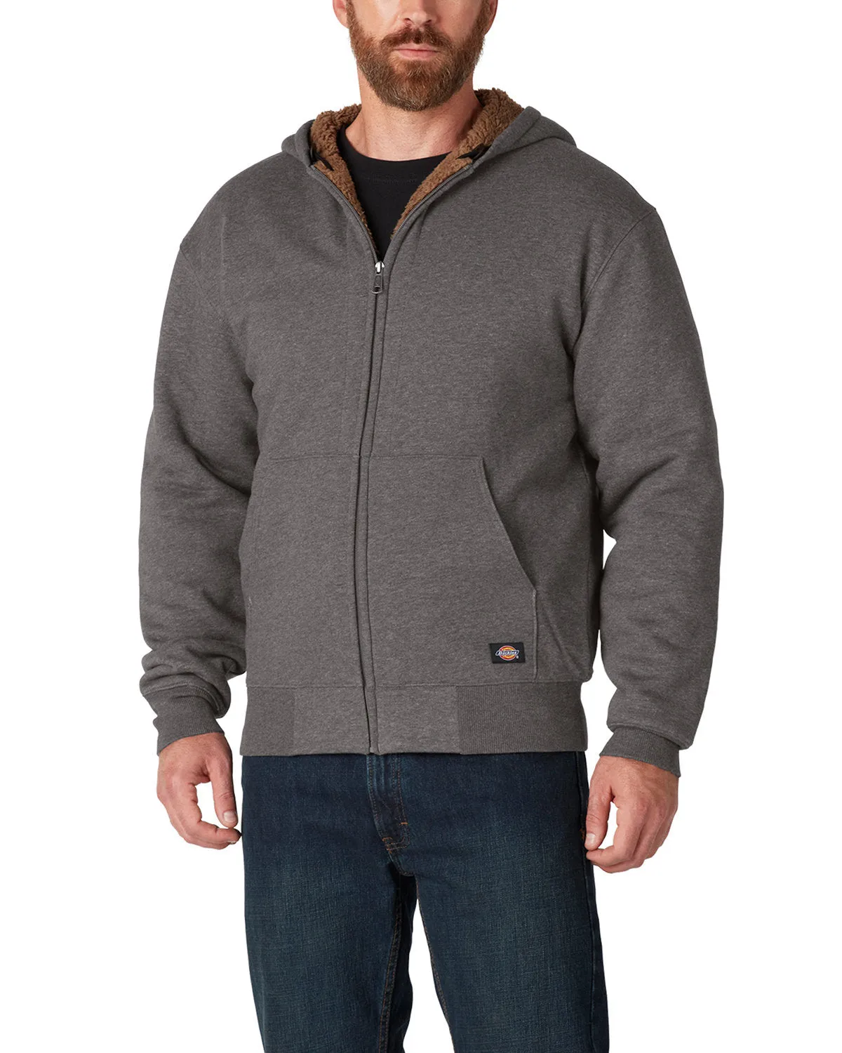 Dickies Men's Fleece-Lined Full-Zip Hooded Sweatshirt