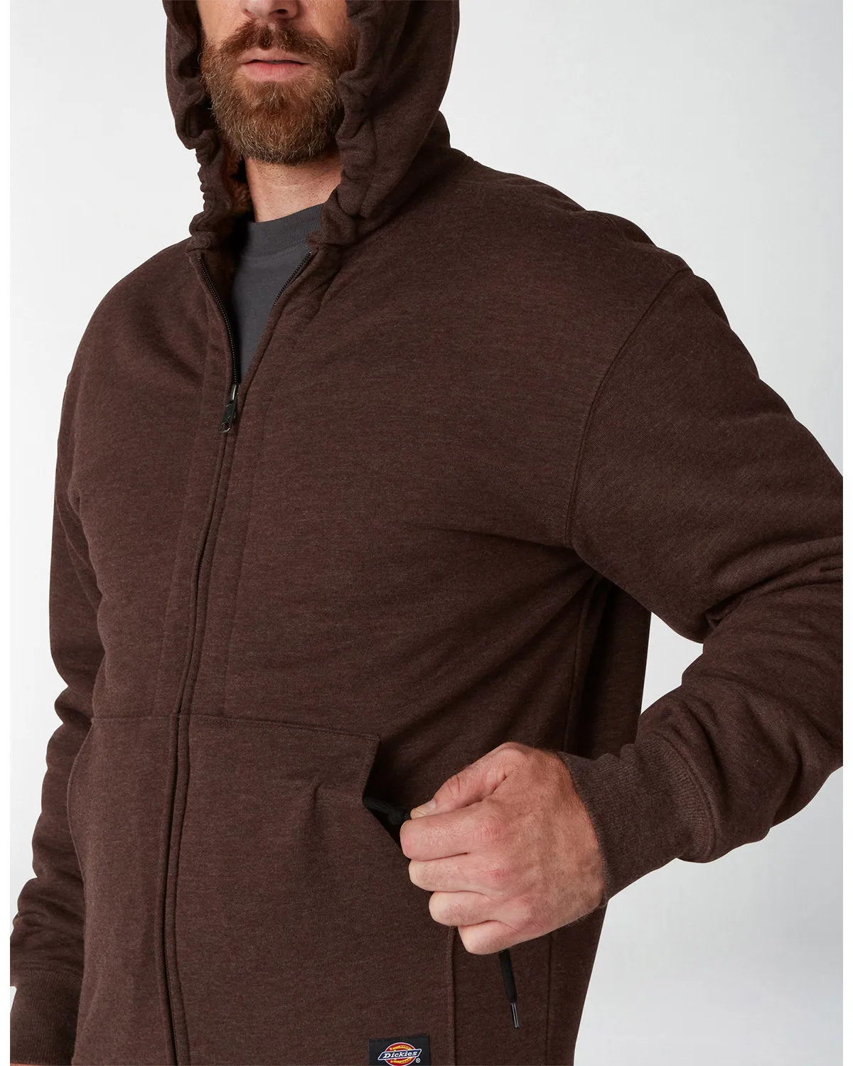 Dickies Men's Fleece-Lined Full-Zip Hooded Sweatshirt