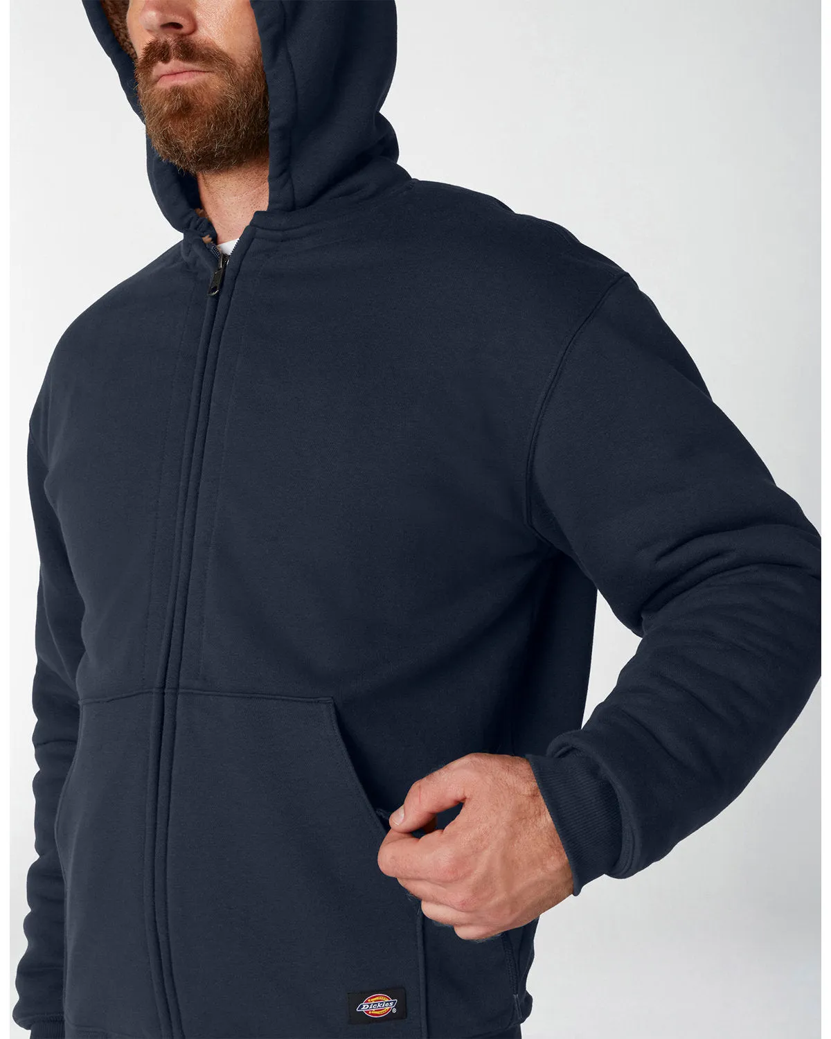 Dickies Men's Fleece-Lined Full-Zip Hooded Sweatshirt