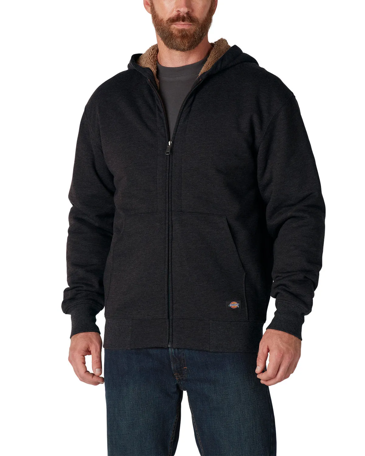 Dickies Men's Fleece-Lined Full-Zip Hooded Sweatshirt