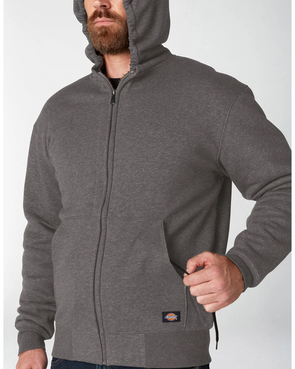 Dickies Men's Fleece-Lined Full-Zip Hooded Sweatshirt