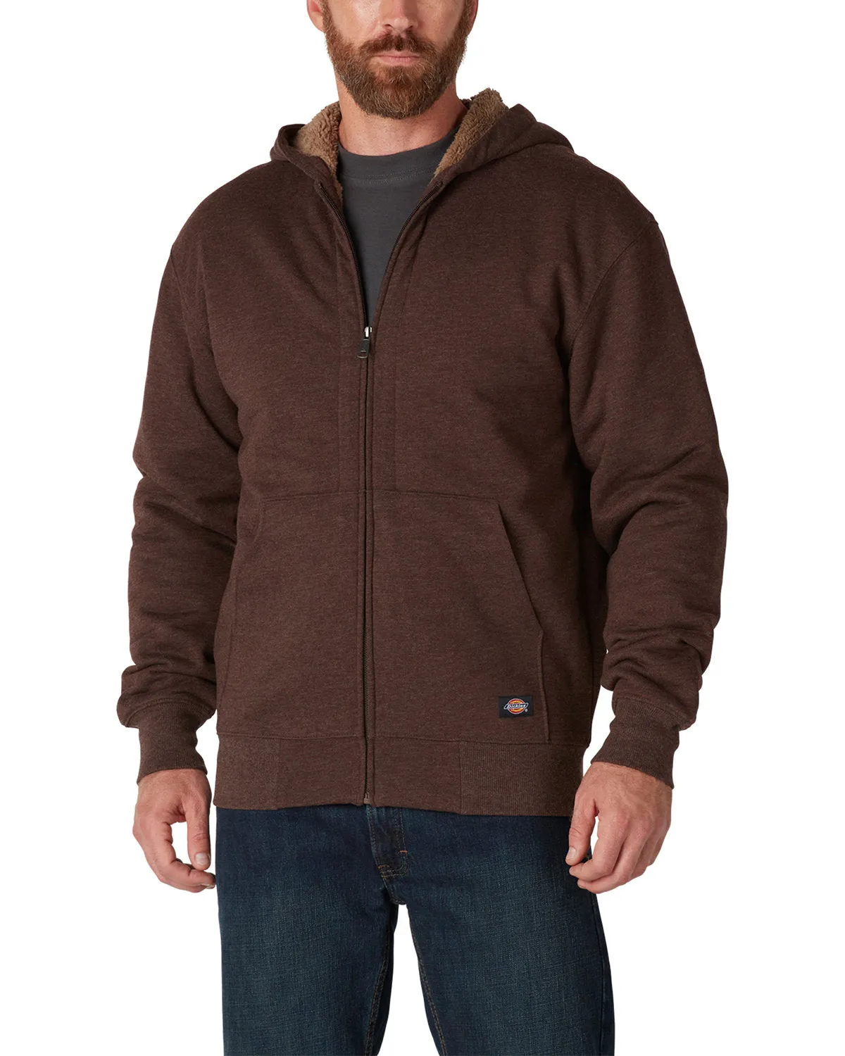 Dickies Men's Fleece-Lined Full-Zip Hooded Sweatshirt